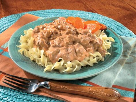 Get Mexican Stroganoff Recipe from Food Network Roasted Garlic Soup, Cream Of Onion Soup, Best Apple Crisp Recipe, Campbells Recipes, Best Potato Soup, Taco Seasoning Mix, Picante Sauce, Garlic Soup, Stroganoff Recipe