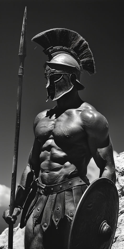 Ancient Sculpture Aesthetic, Spartan Woman Warrior, Warrior Aesthetic Men, Spartan Body, Spartan Man, Masculine Aesthetic, Spartan Women, Warrior Concept Art, Greek Warrior