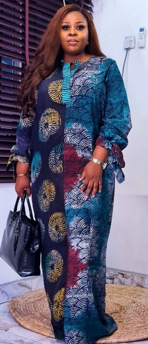 Adire Dress, Kampala Fitted Gown Styles For Ladies, Fitted Adire Gowns, Adire Styles For Ladies 2022, Matured Ankara Gown Styles, African Dress Patterns, African Maxi Dress Ankara, Long Ankara Dresses For Pregnant Women, Boubou Styles For Women