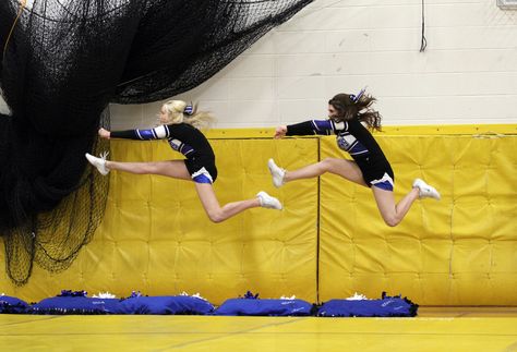 St. Croix Central Cheerleading front hurdler jump Cheerleading Workout, St Croix, Cheerleading, Basketball Court, Ballet Skirt, Ballet