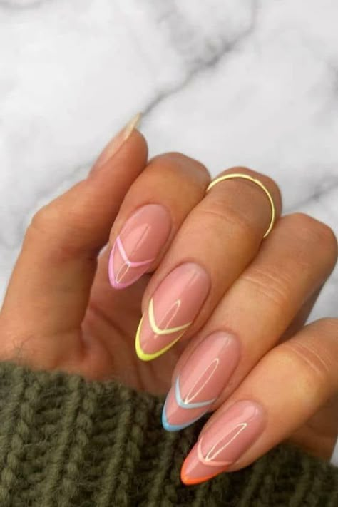 Cute Almond Nails, Almond Acrylic Nails Designs, Nail Goals, Edgy Nails, Almond Nails Designs, Almond Acrylic Nails, Her Nails, Short Acrylic Nails Designs, Oval Nails