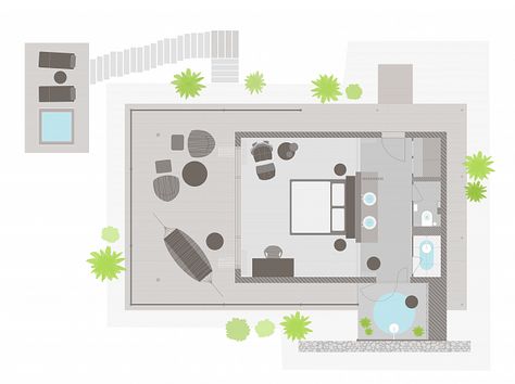 Resort Bungalow Design, Bungalow Resort Design, Beach Bungalow Floor Plans, Private Resort Design, Small Resort Design Plan, Zuri Zanzibar, Eco Resort Architecture, Resort Bungalow, Beach Bungalow Exterior