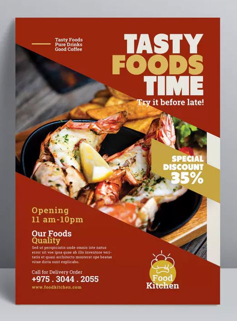 Menu Cover Design, Food Web Design, Restaurant Design Inspiration, Restaurant Advertising, Promo Flyer, Restaurant Poster, Food Flyer, Menu Flyer, Pamphlet Design