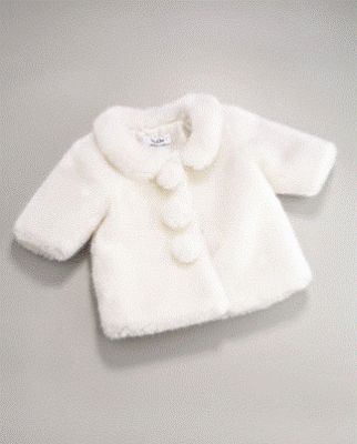 Designer Baby: Baby Dior Faux Fur Coat... Baby Baker, Newborn Dress, Crochet Baby Jacket, Baby Dior, Designer Baby Clothes, Baby Couture, Baby Shoe Sizes, Maria Clara, Luxury Baby