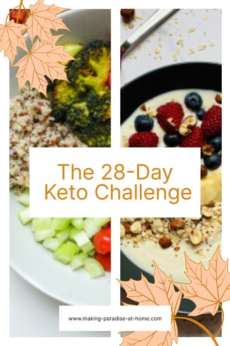 https://making-paradise-at-home.com/?page_id=5658 Are you ready to jumpstart your health and fitness goals? The 28-Day Keto Challenge might be just the thing you need to shed pesky pounds, get on track to a healthier lifestyle, and finally reach your fitness goals. Thousands of people worldwide have tried the challenge and seen excellent results - why not give it a go? Health And Fitness Goals, Keto Challenge, Healthier Lifestyle, The Challenge, The Thing, You Fitness, Fitness Goals, Keto Diet, Healthy Lifestyle