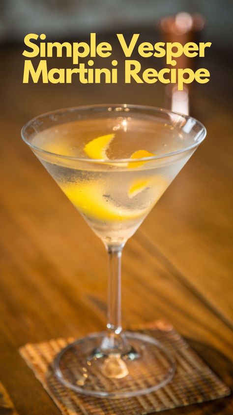 Simplify sophistication with our easy Vesper Martini Recipe. Just gin, vodka, and Lillet Blanc - effortless elegance in every sip. Elevate your cocktail game with this classic. Cheers to simplicity and style! 🍸✨ #VesperMartini #SimpleRecipe Vesper Martini Recipe, Vesper Martini, Bar Tender, Olive Brine, Gin Lemon, Classic Martini, Martini Recipe, Alcohol Drink Recipes, Gin Cocktails