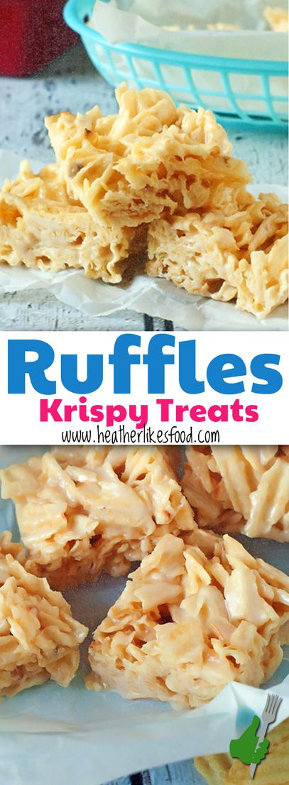 Ruffles Krispy Treats Office Treats Ideas Food, Office Treats, Krispy Treats, Cereal Treats, Rice Krispy, Dessert Party, Almond Bark, Chocolate Almond, Rice Crispy Treats