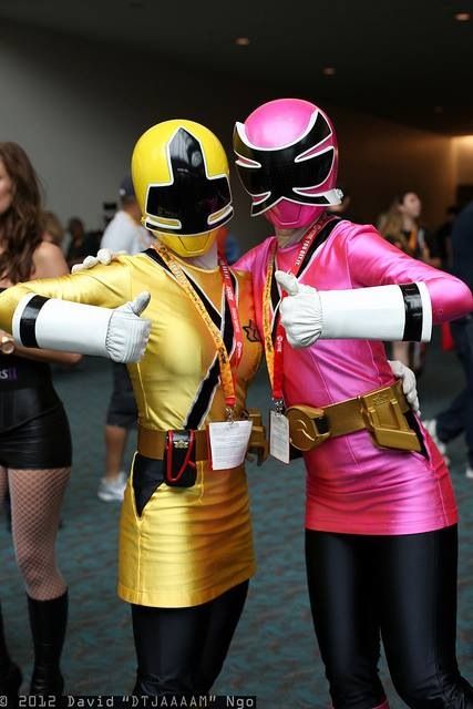 Pink and Yellow Ranger Yellow Power Ranger Costume, Diy Power Ranger Costume, Gia Moran, Gokai Yellow, Power Ranger Costumes, Power Rangers Halloween Costume, Power Rangers Halloween, Yellow Power Ranger, Power Rangers Yellow