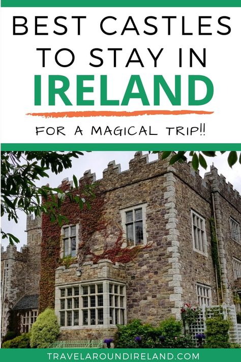 If you are looking for the best castle hotels in Ireland to stay like a king and queen, then this list is what you need. With ideas for castles to stay in Ireland across the length and breadth of the country, you are sure to find an Irish castle to enjoy during your trip to Ireland. Luxury, opulence and fine-dining experiences await you in these top castle hotels in Ireland. #travelaroundireland | Ireland castles | Irish castles | Castle Hotels in Ireland | Irish castle hotels Kinnitty Castle, Places To Stay In Ireland, Ireland Castles, Castle Hotels In Ireland, Visiting Ireland, Ireland Road Trip Itinerary, Killarney Ireland, Moving To Ireland, Castle Ireland