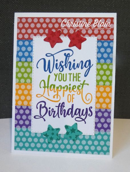 HAPPY HEART CARDS: STAMPIN' UP! HAPPIEST OF BIRTHDAYS BRIGHT BIRTHDAY CARD Stampin Up Birthday Cards, Happiest Of Birthdays, Happiest Birthday, Simple Birthday Cards, Easy Birthday, Birthday Stamps, Rainbow Card, Happy Wishes, Birthday Cards For Men