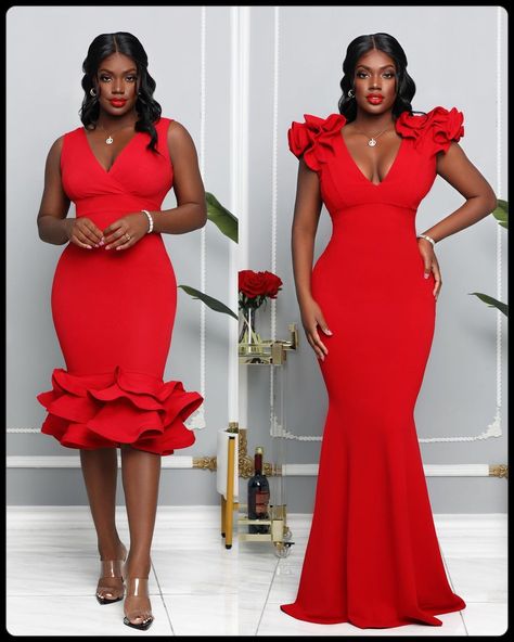 Dress Code Chic on Instagram: “Timeless Chic Dresses ❤️🌹 Available Now In Store And Online. We Are Open Today Still 6pm 📍Willowbrook Mall Houston Texas Shop Now…” Timeless Dresses Classy, Red Dinner Dress, Banquet Attire, Ankara Clothes, Grad 2023, Simple Gown, We Are Open Today, Elegant Red Dress, African Attire Dresses