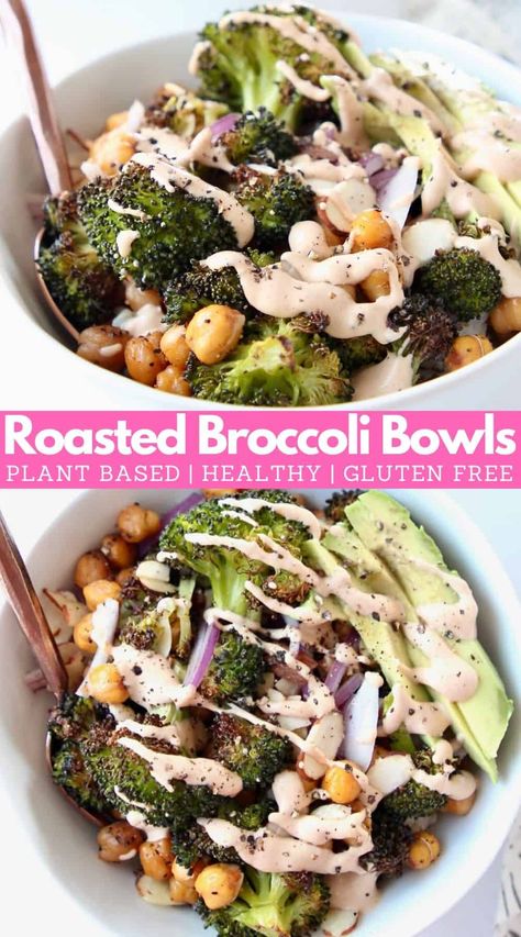 Broccoli Bowls, Oven Roasted Broccoli, Buddha Bowl Recipe, Buddha Bowls Recipe, Lemon Tahini Dressing, Plant Based Diet Recipes, Plant Based Dinner, Salad Pasta, Healthy Bowls