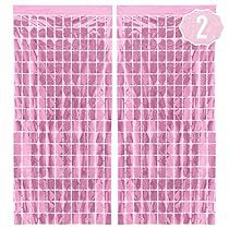 Checkered Party, Wedding Retro, Disco Party Decorations, Foil Curtain, Birthday Photo Booths, Party Streamers, Fringe Backdrops, Curtain Fringe, Glossier Pink