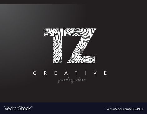 Tz Logo Design Letter, Z Letter Logo, Z Letter, Lines Texture, Dynamic Logo, Logo Creator, Simple Logo Design, Line Texture, Logo Design Typography