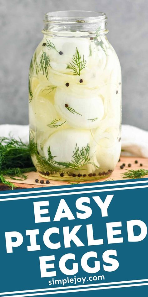 Pickled Eggs are sure to become your new favorite snack! Easy to make and perfect for keeping in the refrigerator for a quick grab and go snack! The Best Pickled Eggs, Pickled Egg Recipes Easy, Refrigerator Pickled Eggs, Pickel Eggs Recipe, Pickled Eggs Recipe Easy, Egg Pickle, Pickling Eggs, Easy Pickled Eggs, Spicy Pickled Eggs