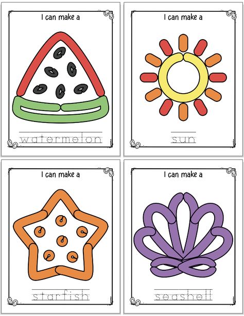 These free printable summer play dough mats for kids are a no-prep way to keep your kiddo busy at home this summer! Develop fine motor skills and handwriting with these beach themed play dough mat free printables. Free Printable Play Dough Mats, Free Printable Playdough Mats, Play Doh Mats Free Printables, Play Dough Mats Free Printables, Playdough Mats Free Printables, Summer Fine Motor Activities, Play Dough Art, Play Dough Activities, Play Doh Activities