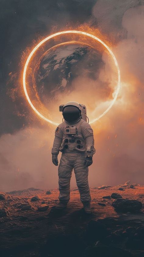 Iphone Wallpaper Space, Space And Astronaut, Pin Wall, Wallpaper Galaxy, Astronaut Wallpaper, Astronaut Art, Space Artwork, Space Astronaut, Minimal Space