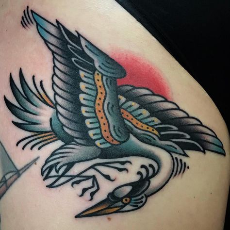 Heron Tattoo, Full Hand Tattoo, Crane Tattoo, Heron Bird, Tattoo Graphic, Traditional Tattoo Art, Desenho Tattoo, Time Tattoos, Dream Tattoos