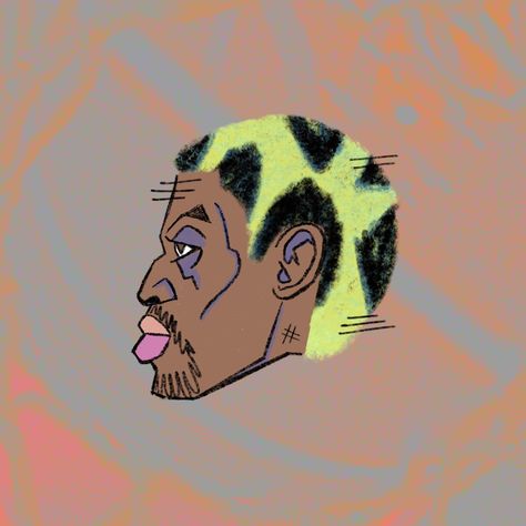 Dennis Rodman Drawing, Dennis Rodman Tattoo, Scott Flanders, Denis Rodman, Hard Photos, Hard Photo, Nba Art, Dennis Rodman, Sports Art