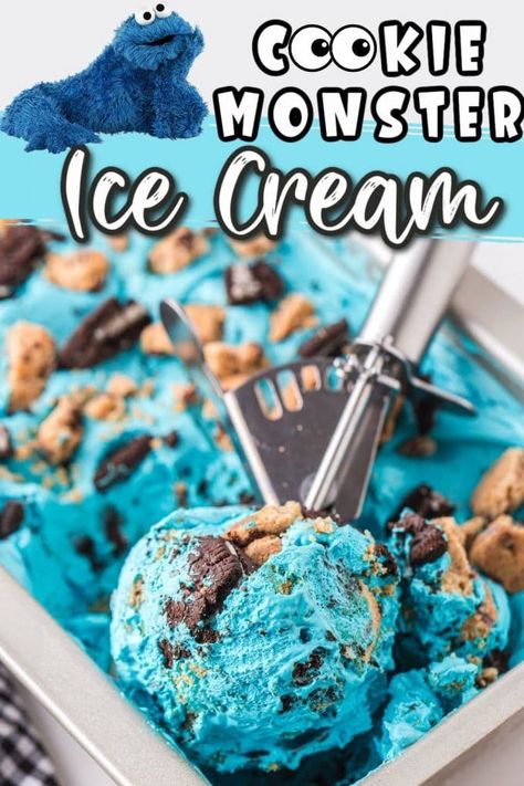 Homemade Ice Cream Recipes Machine, Cookie Monster Ice Cream, Monster Ice Cream, Ice Cream Recipes Machine, What Is Healthy Food, Homemade Ice Cream Recipes, Lost 100 Pounds, Healthy Food Facts, No Churn Ice Cream