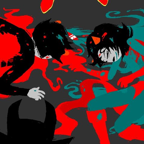 Dead Terezi and Dead Karkat Drawing Dead, Ms Paint, Home Stuck, Homestuck, I Am Game, Paint, Drawings, Anime, Fictional Characters