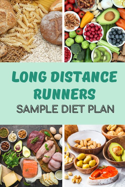 Use this sample long distance runners diet plan to help give you ideas and knowledge for meeting your nutritional needs. Long distance runners nutrition needs are high! #runnernutrition Foods For Runners Training, Best Diet For Runners, Runners Diet Plan Training, Half Marathon Food Plan, Runner Diet Plan Meals, Healthy Carbs For Runners, Best Food For Runners Diet, Good Meals For Runners, Meal Plan For Runners Marathon Training