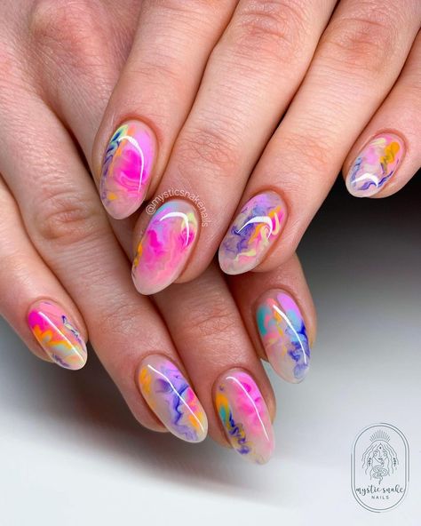 Hayley Imbler•SLC Nail Artist | Maybe I’ve already said this but I live for bloom gel nails ✨ swipe to see them in the gorgeous lighting from the sunset! • • Products… | Instagram Mexico Nails Vacations The Beach, Nail Designs Blooming Gel, Bloom Gel Nails, Blooming Gel Designs, Sunrise Nails, Sunset Nail Art, Pro Nails, Nail Summer, Sunset Nails