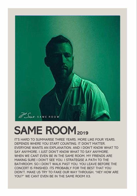 same room by jp saxe music poster , alternative minimalist polaroid music poster Jp Saxe, Noah Kahan, Decor Posters, Music Posters, Original Music, Bedroom Designs, Poster Making, Music Poster, Other People