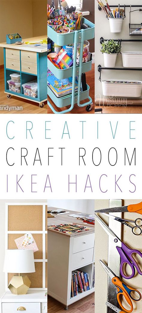 It is time for yet another fun IKEA Hack Collection and this time we are going to be focusing on Craft Room IKEA Hacks. Yes…all of the hacks here today would work amazingly well in your craft room or space. We have some more complex ones like Crafting Work spaces and then most of these … Ikea Magnet, Craft Room Ikea, Ikea Craft Room, Ikea Crafts, Ikea Inspiration, Ikea Organization, Arts And Crafts Storage, Room Hacks, Dream Craft Room