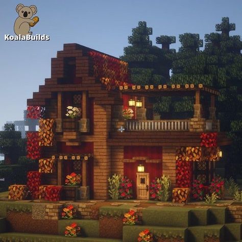 Mizuno 16 Craft, Japanese Instagram, Cottagecore Minecraft, Sweet Person, Autumn House, Gaming Aesthetic, Minecraft Aesthetic, Starter House, Minecraft Interior Design