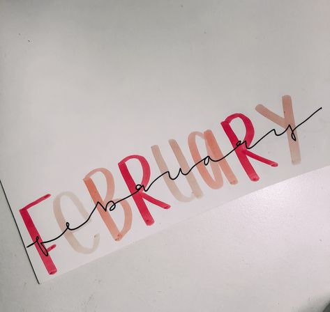 hand lettering. february. write. February Calligraphy, Calendar Calligraphy, Bullet Journal Calendrier, Calendar Doodles, Word Art Quotes, Title Ideas, Learn Hand Lettering, Free Calligraphy Fonts, Bullet Journal 2019