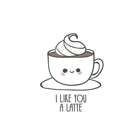 I like you a latte I Love You A Latte, Couple Cards, Starbucks Art, Mini Scrapbooks, I Love You Drawings, Cute Puns, Homemade Cat, Puns Jokes, Journal Book