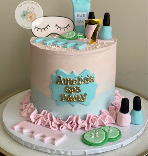 #spaparty #spa #spacake #cake #cakedecoration Spa Birthday Party Cake Ideas, Pamper Party Birthday Cake, Spa Themed Birthday Party Cake, Spa Theme Birthday Cake, Spa Day Cake Girl Birthday, Skincare Birthday Cake, Spa Day Birthday Cake, Pamper Party Cake, Spa Birthday Cakes For Kids