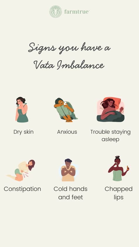 Common sympoms of a Vata Imbalance according to Ayurveda Vata Imbalance Signs, Ayurveda Basics, Vata Ayurveda, Vata Imbalance, Vata Diet, Vata Pitta, Pitta Dosha, Ayurveda Life, Vata Dosha