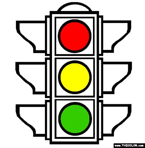 The Traffic Light Coloring Page | Free The Traffic Light Online Coloring Light Coloring Page, Great Inventions, Online Coloring Pages, Traffic Signs, Stop Light, Big Boy Room, Traffic Light, Printed Pages, Boy Room