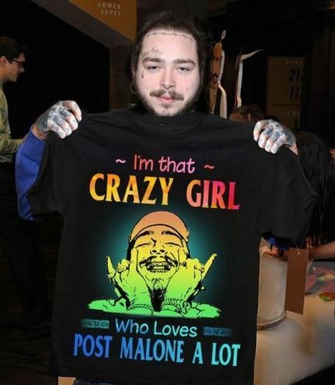 Post Malone Shirt, Love Post, Latest T Shirt, Crazy Girls, Post Malone, Women T Shirt, Girls Tshirts, Shirt Color, Black Tshirt