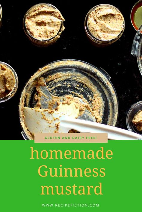 Homemade Guinness Mustard- spicy, malty, mustardy. Irish stout makes an easy DIY mustard to accompany corned beef or potatoes. Guinness Mustard Recipe, Guinness Mustard, Beer Mustard Recipe, Diy Mustard, Beer Mustard, Homemade Mustard, Ketchup Recipe, Mustard Recipe, Dark Beer