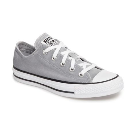 Women's Converse Chuck Taylor All Star Seasonal Ox Low Top Sneaker ($70) ❤ liked on Polyvore featuring shoes, sneakers, lone wolf grey velvet, star shoes, grey shoes, low profile shoes, grey canvas sneakers and canvas low top sneakers Velvet Converse, Shoes Star, Converse Tennis Shoes, American Shoes, Grey Converse, Velvet Sneakers, Gray Sneakers, Converse Trainers, Sneakers Converse