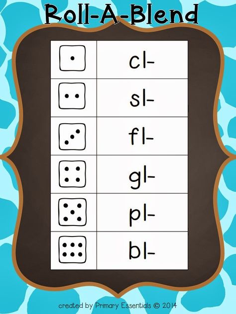 FREEBIE Roll a Blend found at Primary Essentials BlogSpot http://primary-essentials.blogspot.com R Blends Activities, Digraph Review Game, R Controlled Words, Consonant Blends Games, Roll And Cover Math Games, Spelling Roll A Word Dice, Consonant Blends Activities, Blends Activities, Phonics Blends