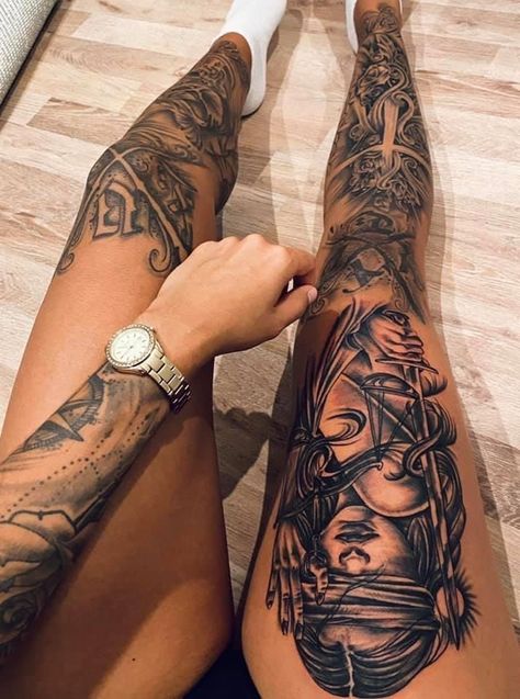 Tattoo Bein Frau, Full Leg Tattoos, Libra Tattoo, Beauty And Grace, Mommy Tattoos, Muster Tattoos, Hip Tattoos Women, Bff Tattoos, Forearm Tattoo Women