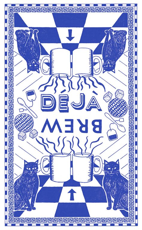 Deja Brew tea towel £8 silk screen 100% cotton #eh #emilyhayes #silkscreen #printed #madeinuk #designer #blue #reflexblue Deja Brew, Brew Tea, Brewing Tea, Silk Screen, Tea Towel, Tea Towels, Art Work, Screen, Tea