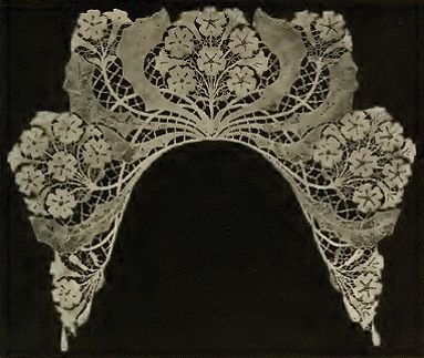 Franziska Hofamnninger. Lace design, c1902. Art Nouveau Lace, Vienna Illustration, Hairpin Lace Crochet, Lace Inspiration, Hairpin Lace, Point Lace, Crochet Collar, Lace Earrings, Amazing Lace