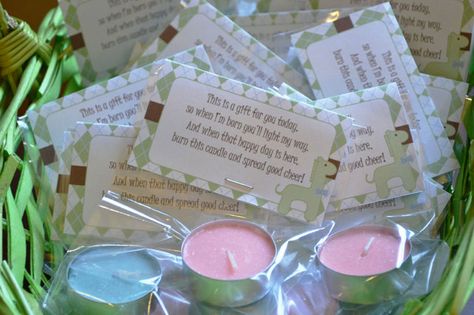 Baby Animal Gender Reveal | CatchMyParty.com Frederick Taylor, Baby Shower Candle Favors, Baby Shower Candles, Twin Shower, Gender Party, Heart Party, Baby Minnie Mouse, Shower Bebe, Baby Shower Party Favors