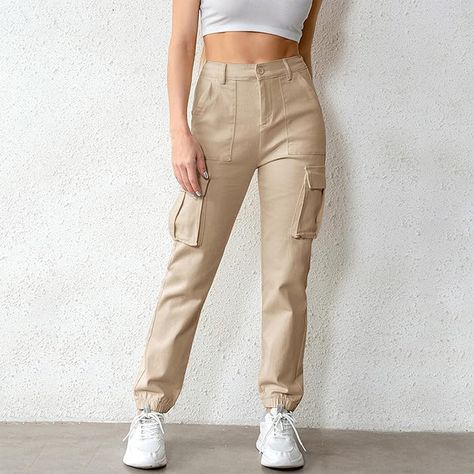 Elevate your casual wardrobe with these chic and functional women's cargo pants. These pants feature multiple spacious pockets, adding both style and practicality. The high-waist fit enhances your silhouette, while the adjustable drawstring hem provides a customizable look and feel. Check out more at 🔗 lovethyne.com #fashion #metgala #metgala2024 #ootd #ootdstyle #outfitoftheday #outfit #summer #spring #statementdress #fashionnova #fashionista #fashionweek #virals #womenempoweringwomen #st... Women High Waist Pants, Belt Pocket, Wide Leg Pants Outfit, Leg Pants Outfit, Blouse Jeans, Women Cargos, Jogging Pants, Ankle Length Pants, Style Women