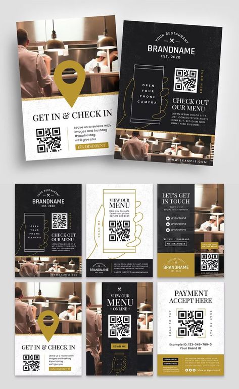 QR Code / Check In Flyer Templates AI Food Website Design, Christmas Campaign, Promotional Flyers, Marketing Flyers, Food Website, Graphic Design Layouts, Flyer Design Templates, Graphic Design Tutorials, Qr Codes