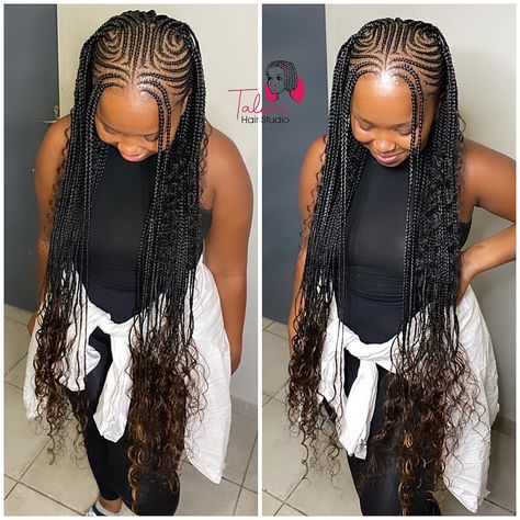 Trending Hair Styles 2023 Braids, Conrows Lines And Braids 2023, Long Braids With Curls, Extra Long Braids, Elegant Hairdo, Braids 2023, Natural Cornrow Hairstyles, Protective Styles For Natural Hair Short, Layer Braids