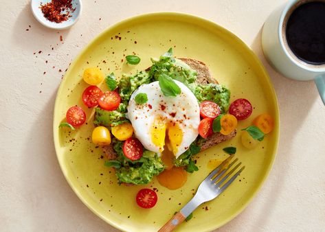 Delish Avocado Toast With Poached Egg, Traditional Mexican Breakfast, Avocado Poached Egg, Breakfast Tacos Recipe, Instant Pot Yogurt, Egg Avocado, Savory Oatmeal, Turkey Breakfast, Hash Recipe