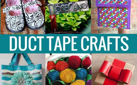 Everywhere you look lately there are duct tape crafts, and I have to tell you I had NO idea they could be so great!?  You can even make duct tape covered shoes, and honestly, they look amazing!  From flowers to purses to lawn chairs to candles, this list links to … Duct Tape Crafts For Kids, Duct Tape Diy, Duck Tape Projects, Duct Tape Projects, Duct Tape Wallet, Tape Projects, Duct Tape Crafts, Tape Art, Duck Tape