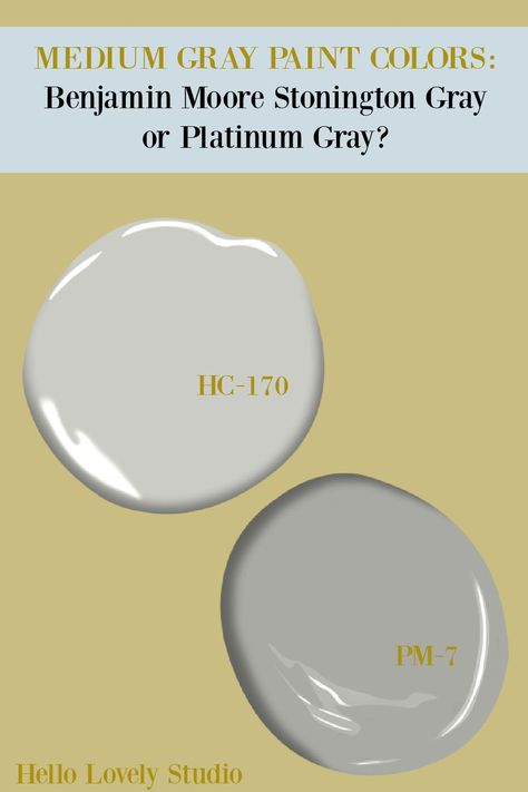 Medium Gray Paint Colors, Bm Stonington Gray, Metal Farmhouse Chairs, Gray Painted Furniture, Exterior Gray Paint, Stonington Gray, Gray Paint Colors, Gray House Exterior, Benjamin Moore Gray