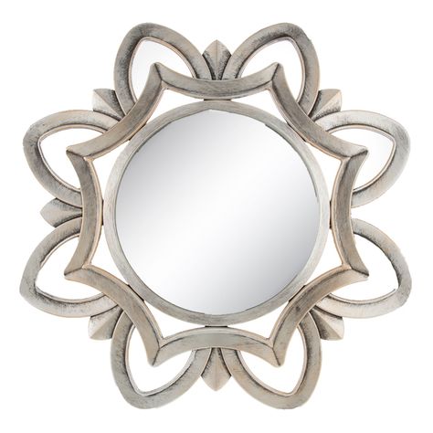 Get Brushed Silver Flower Wall Mirror online or find other Wall Mirrors products from HobbyLobby.com Hobby Lobby Mirrors, Office For Her, Office Makeover Ideas, Hobby Lobby Furniture, Hobbies For Girls, Bedroom Bay Window, Ladies Bathroom, Decorative Wall Mirrors, Hobby Lobby Christmas